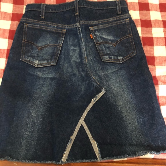 Vintage Levi’s 501 Denim Jean Skirt Made in USA - Picture 2 of 4